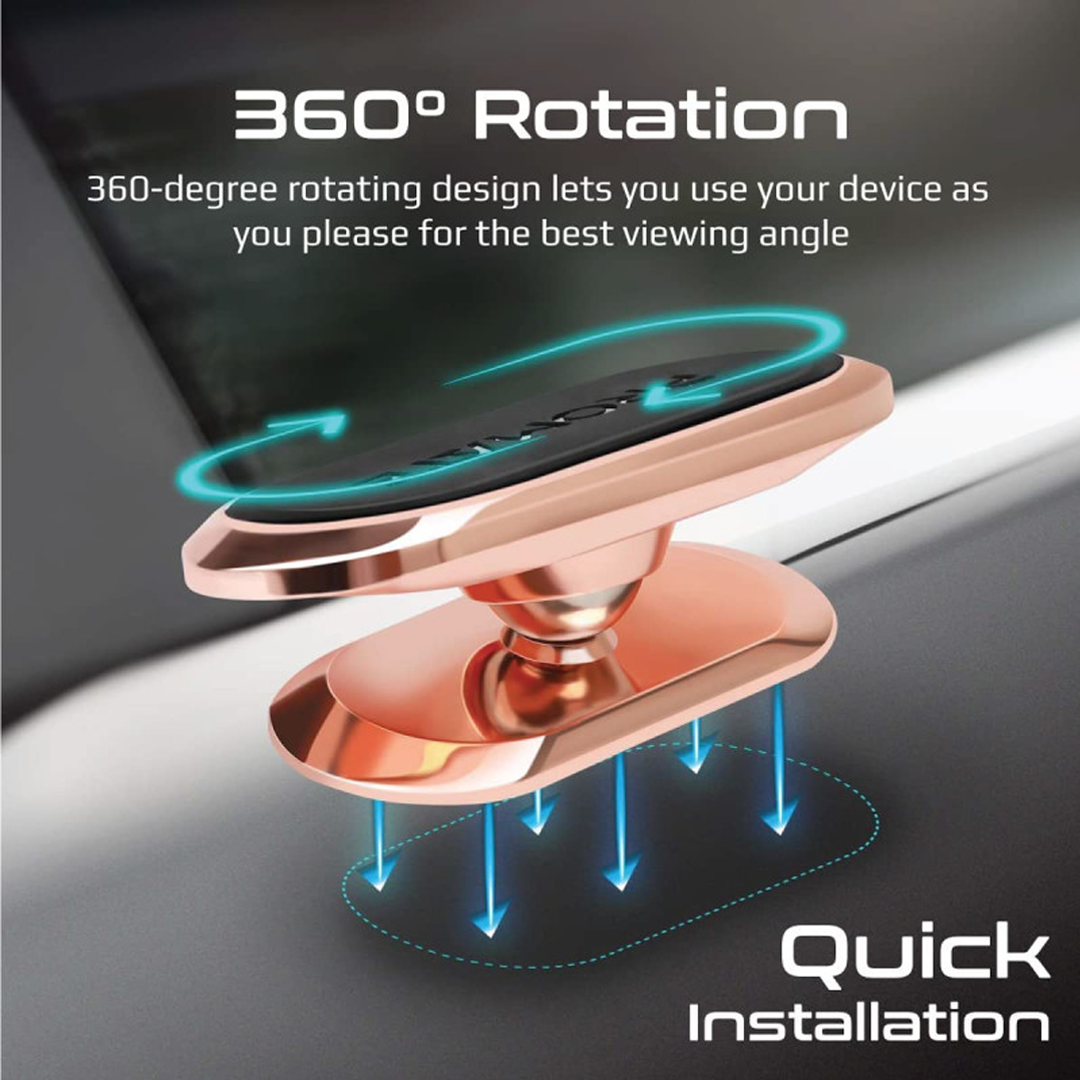 Promate Magnetic Dashboard Mount for Smartphones & Tablets Rose Gold in Qatar Promate Magnetic Dashboard Mount for Smartphones & Tablets Rose Gold in Qatar